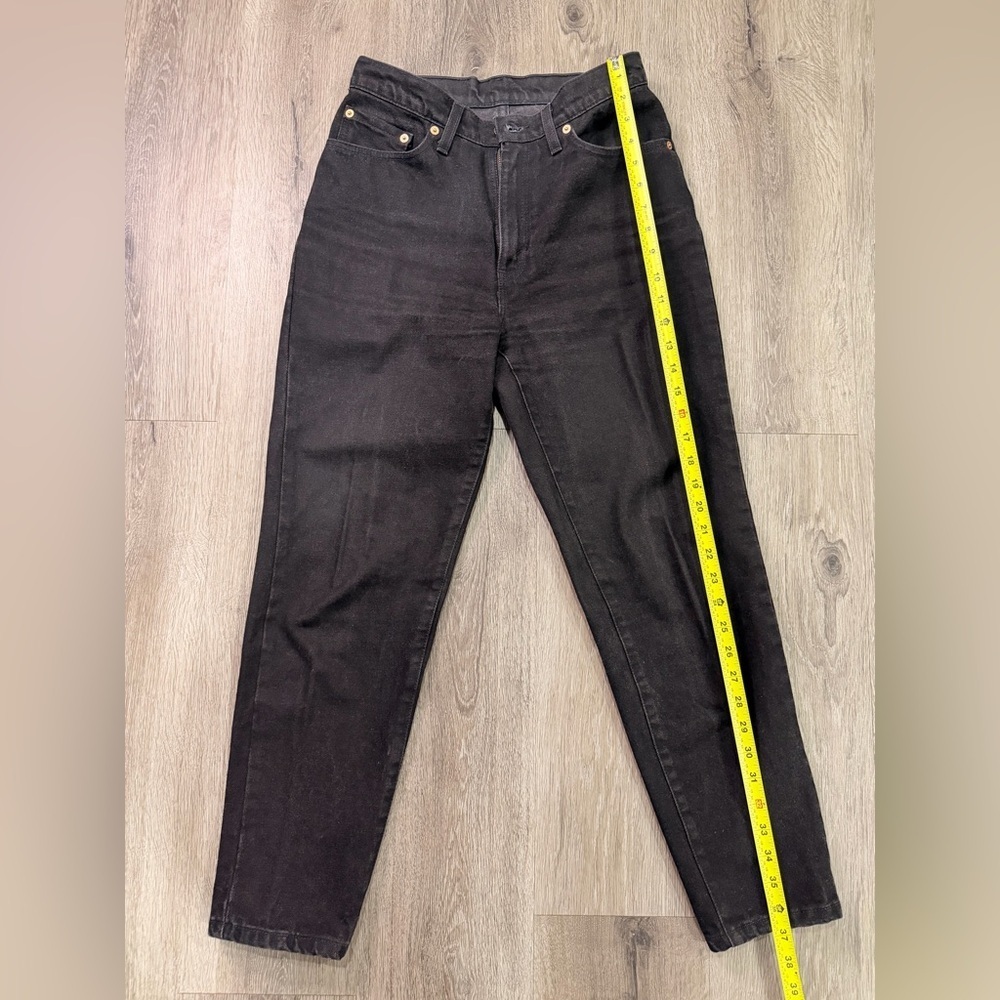Levi's Vintage Women's High Rise Tapered leg Black Jeans Made In USA from 1997 - Picture 2 of 9